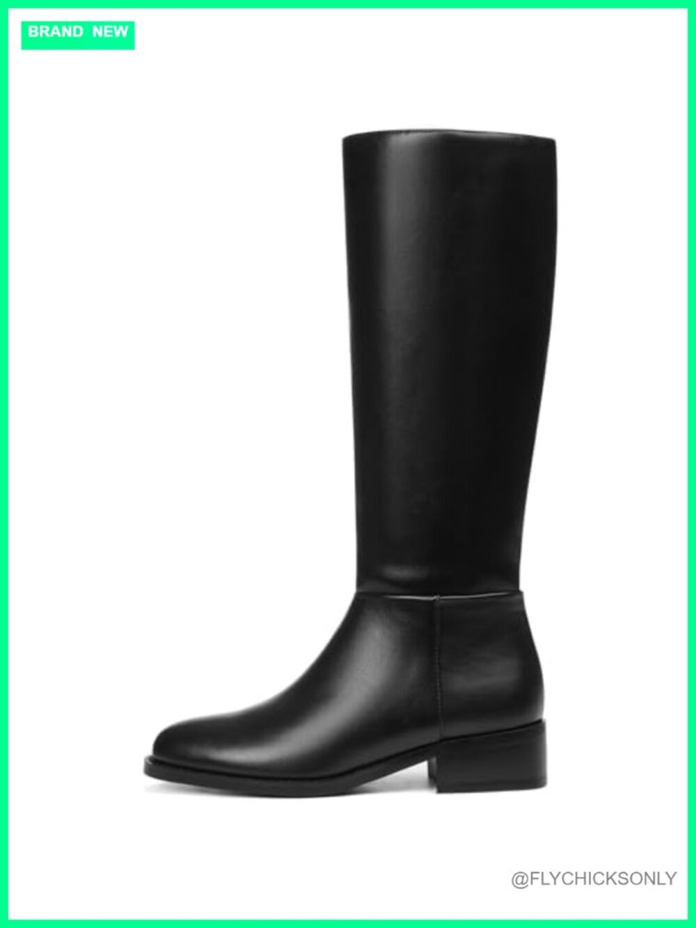 Women's Knee High Boots Low Block Heel Pull-On Water Resistant Tall Fashion